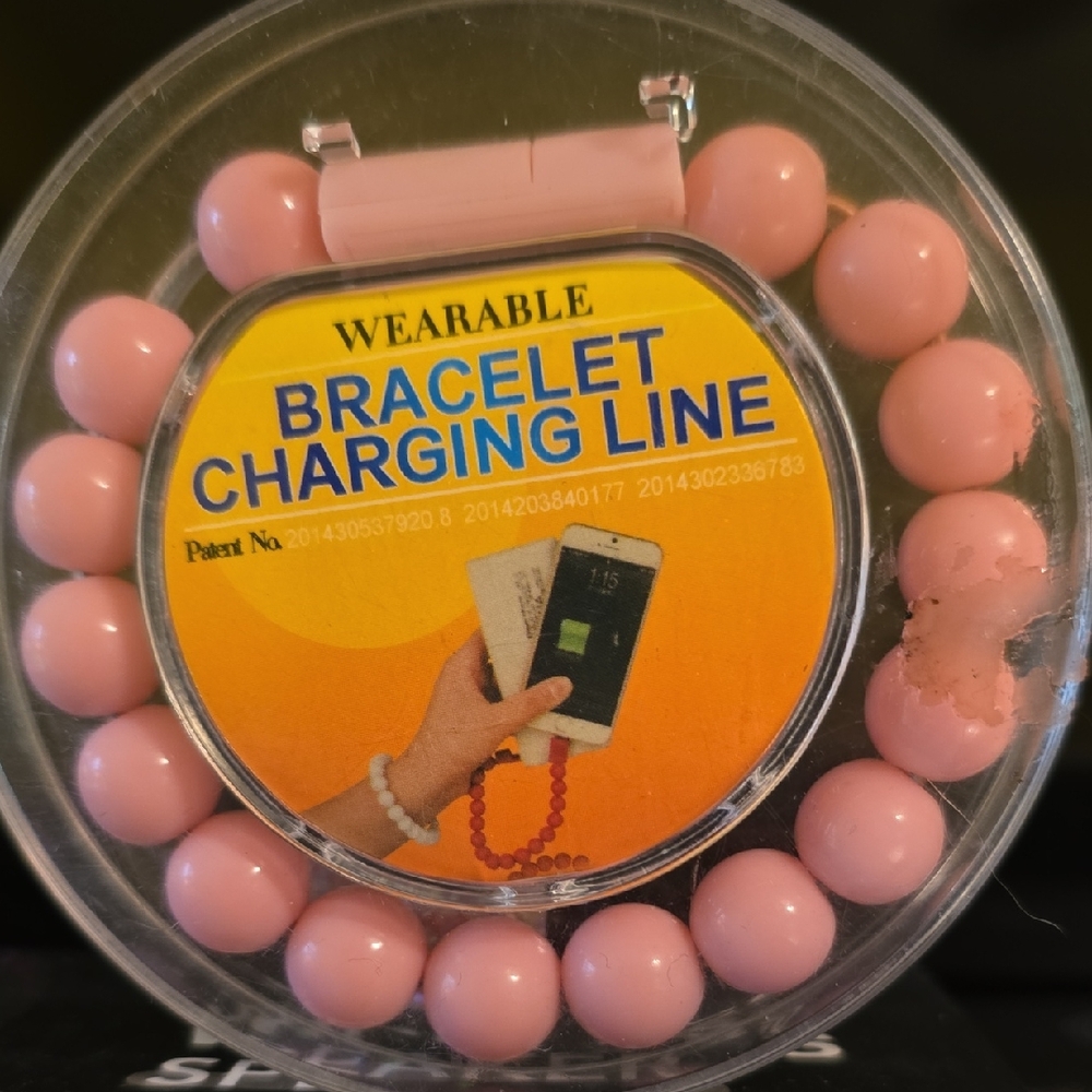 Pink Wearable Bracelet Charging Line